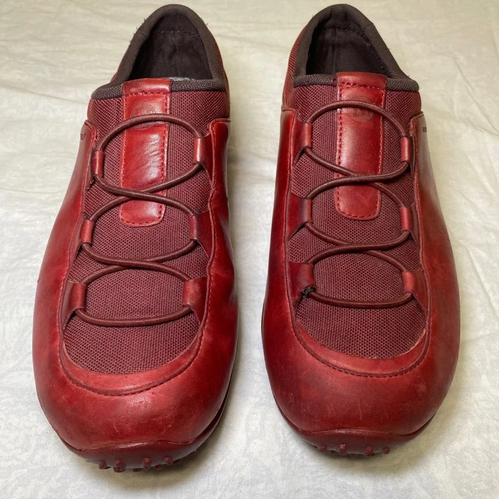 Merrell Meta Stretch Barn Red Slip On Shoes Women's US 8.5 Vibram Leather